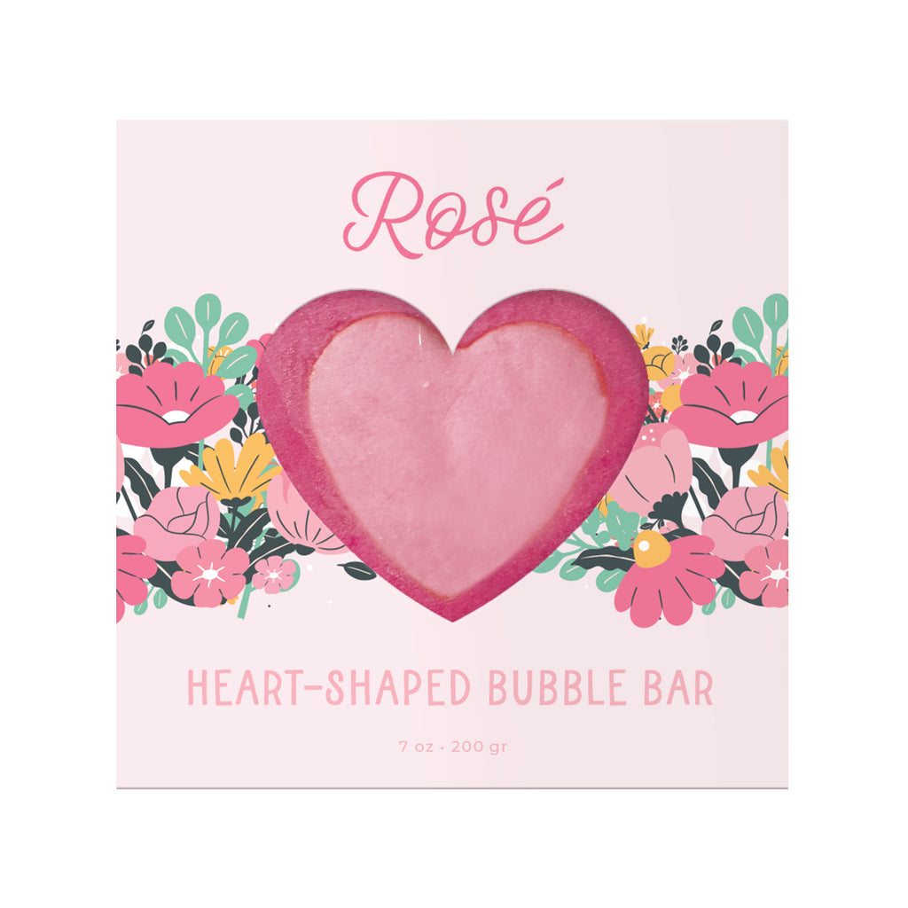 Rosé Heart Bubble Bar